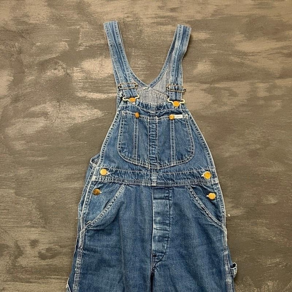 Vintage Lee Overalls Boys Blue 1960s USA Denim Workwear